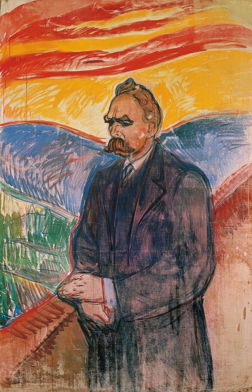 Portrait of Friedrich Nietzsche, c.1906 (oil on canvas) بواسطة إدوارد مونش