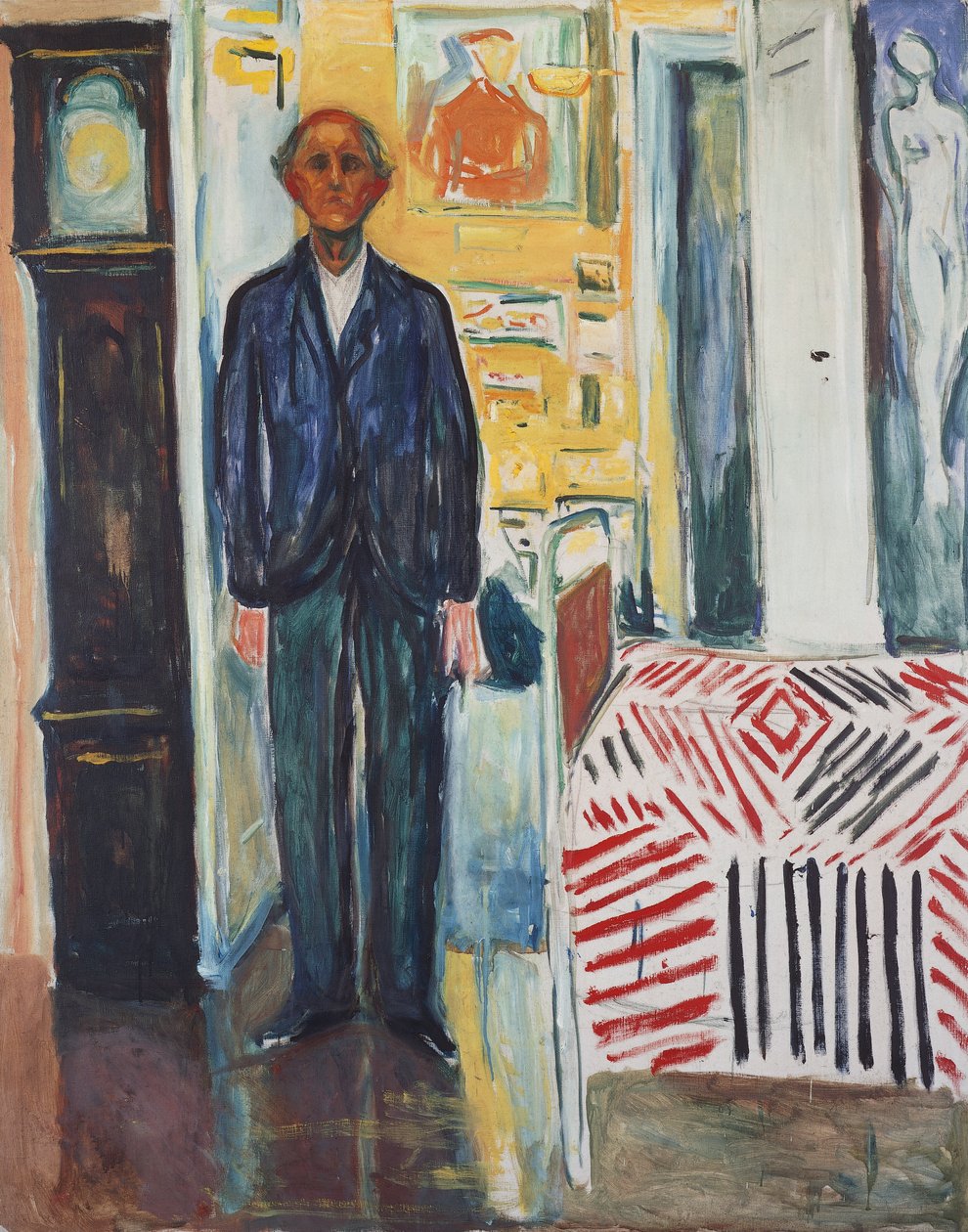 Self-portrait, Between the Clock and the Bed بواسطة إدوارد مونش