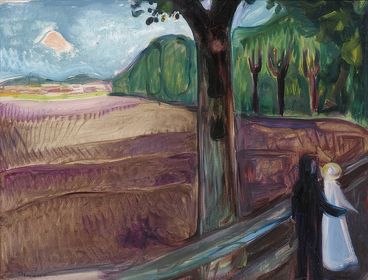 ليلة صيف (سومرنات). 1917 بواسطة إدوارد مونش