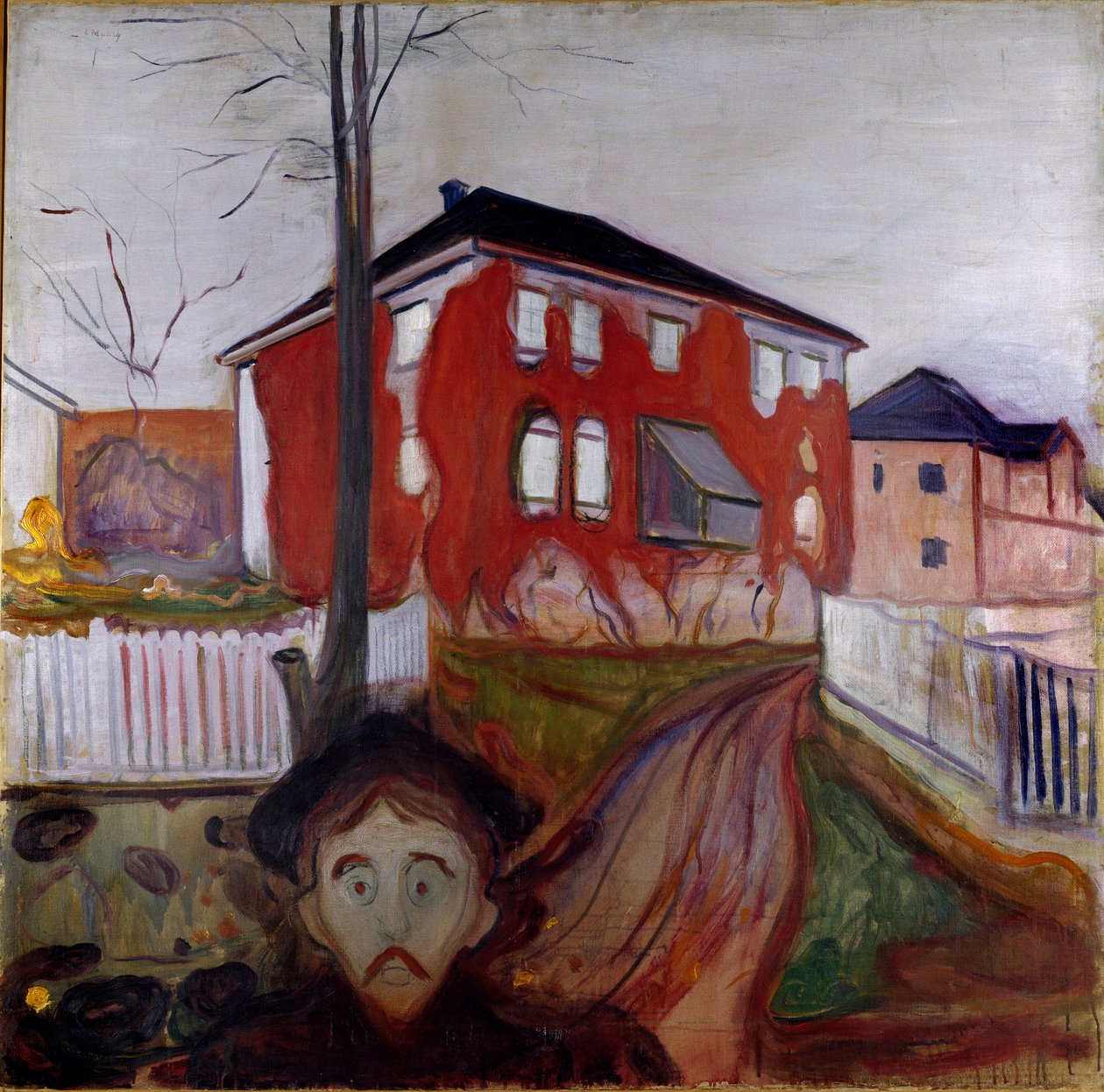 لوحة كرمة العذراء الحمراء بواسطة إدوارد مونش (1863-1944) 1899-1900 صن. 119.5x121 سم أوسلو ، متحف مونش للمجموعات الفنية البلدية (متحف مونش) بواسطة إدوارد مونش