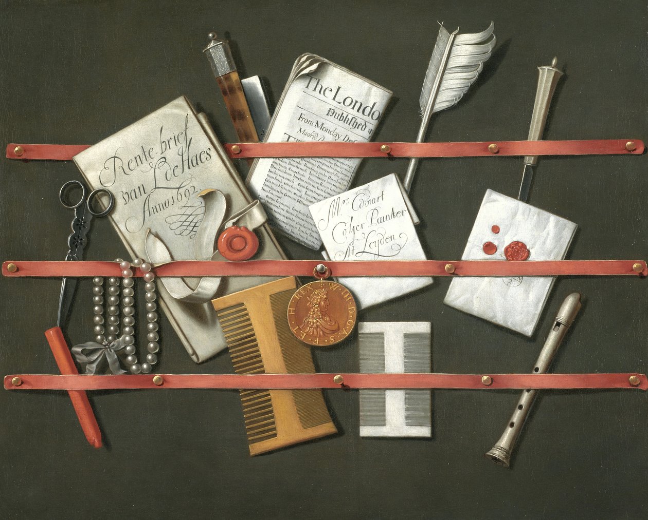الحياة الساكنة ، رف إلكتروني ، 1692 بواسطة Edwaert Colyer أو Collier