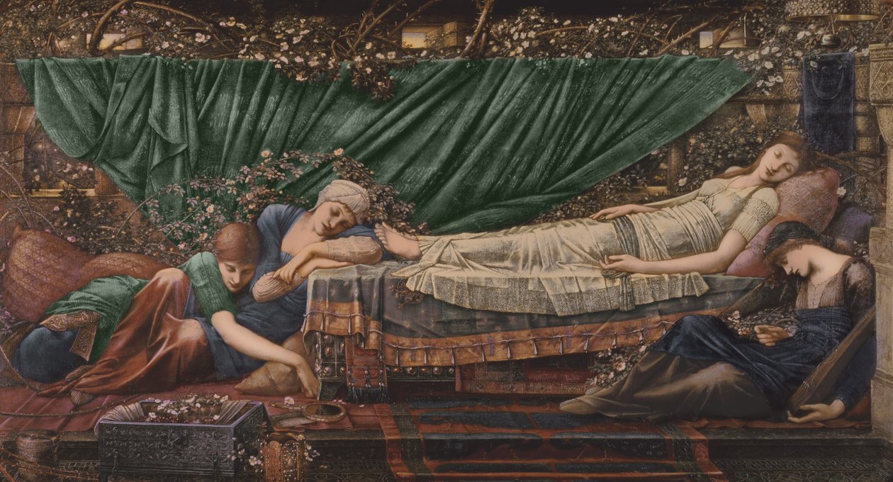 سلسلة "The Briar Rose" ، 4: The Sleeping Beauty ، 1870-90 بواسطة إدوارد بورن جونز