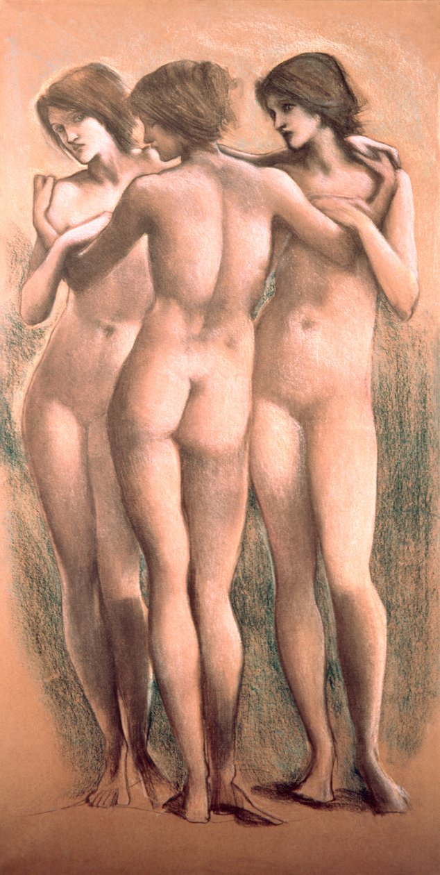النعم الثلاث ، c.1885 ، (باستيل) بواسطة إدوارد بورن جونز