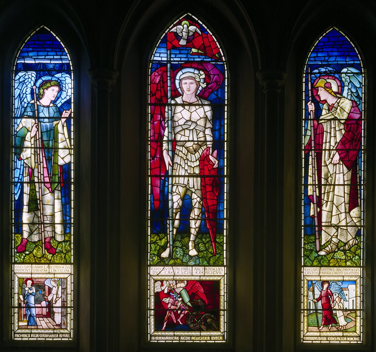 Rottingdean، St Margaret، Morris & Co.، Edward Burne-Jones، East Window، St Michael etc، 1893 بواسطة إدوارد بورن جونز