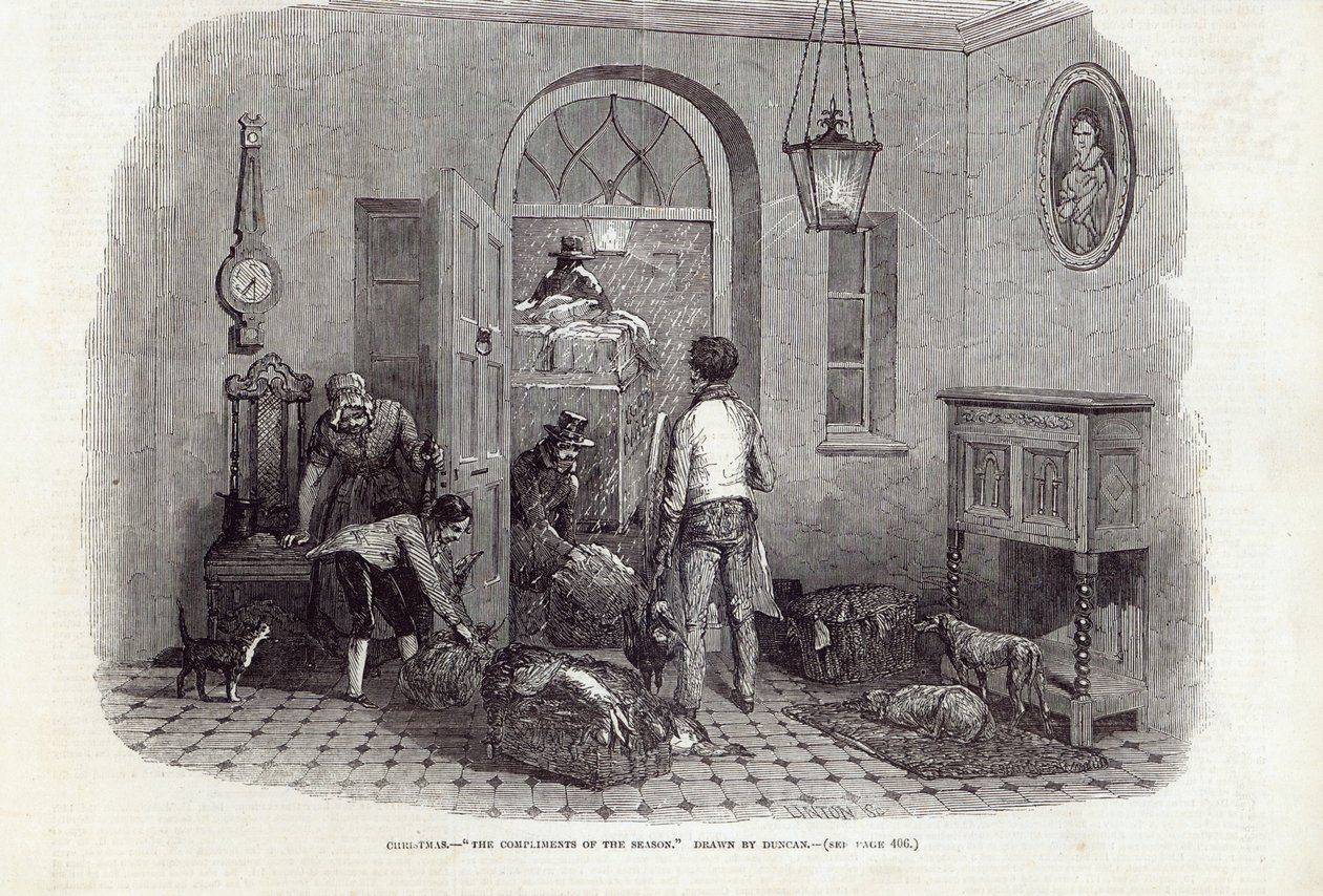 عيد الميلاد: تكاملات الموسم ، نقشها لينتون ، من "أخبار لندن المصورة" ، 26 ديسمبر 1846 بواسطة إدوارد دنكان