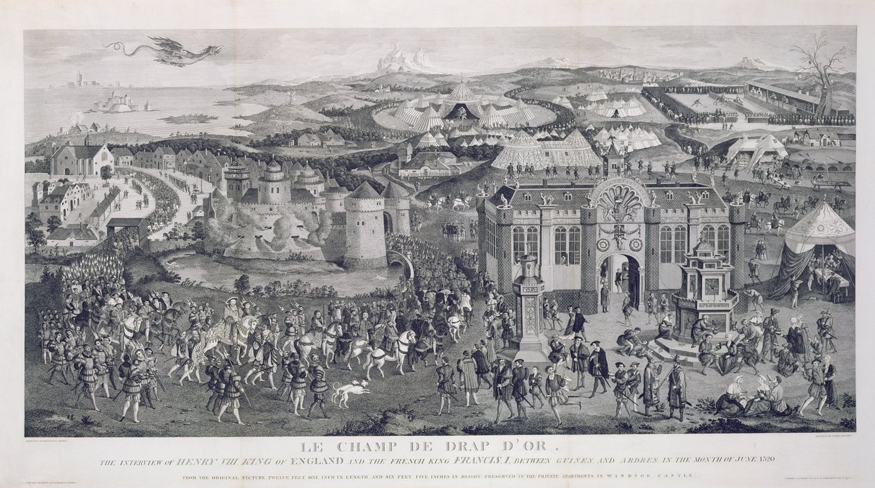 Le Champ de Drap d&39;Or ، محفور بواسطة James Basire (1730-1802) c.1774 (النقش والنقش) بواسطة إدوارد إدواردز