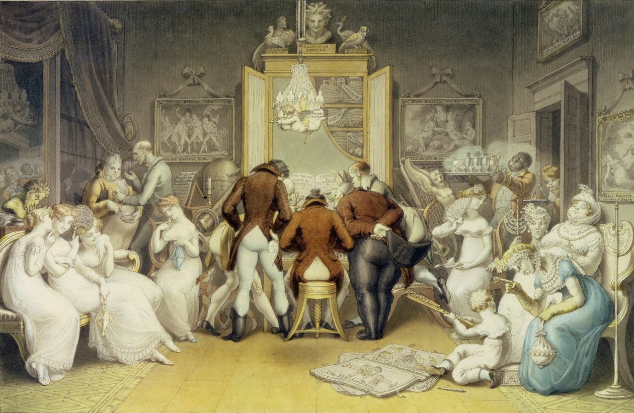 انتصار الموسيقى ، c.1820 (مرحاض ، قلم وحبر فوق الغسيل) بواسطة إدوارد فرانسيس بورني