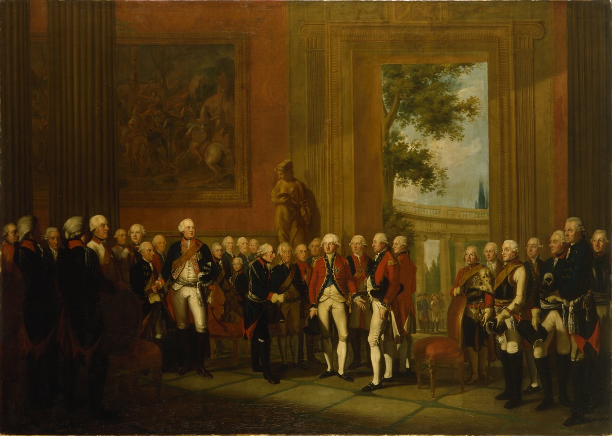 استقبال لدوق يورك في سانسوسي ، c.1785 بواسطة إدوارد فرانسيس كانينجهام