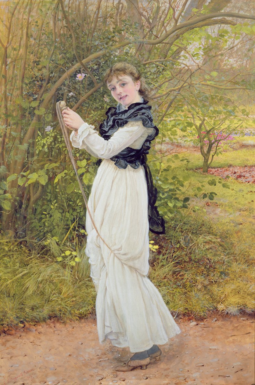 تخطي ، صورة ابنة الفنانة ، باربرا ، 1877 بواسطة إدوارد كيلينجورث جونسون
