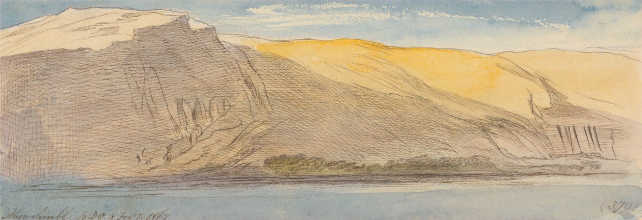 أبو سمبل ، 4-30 مساء ، 8 فبراير 1867 (379) بواسطة إدوارد لير