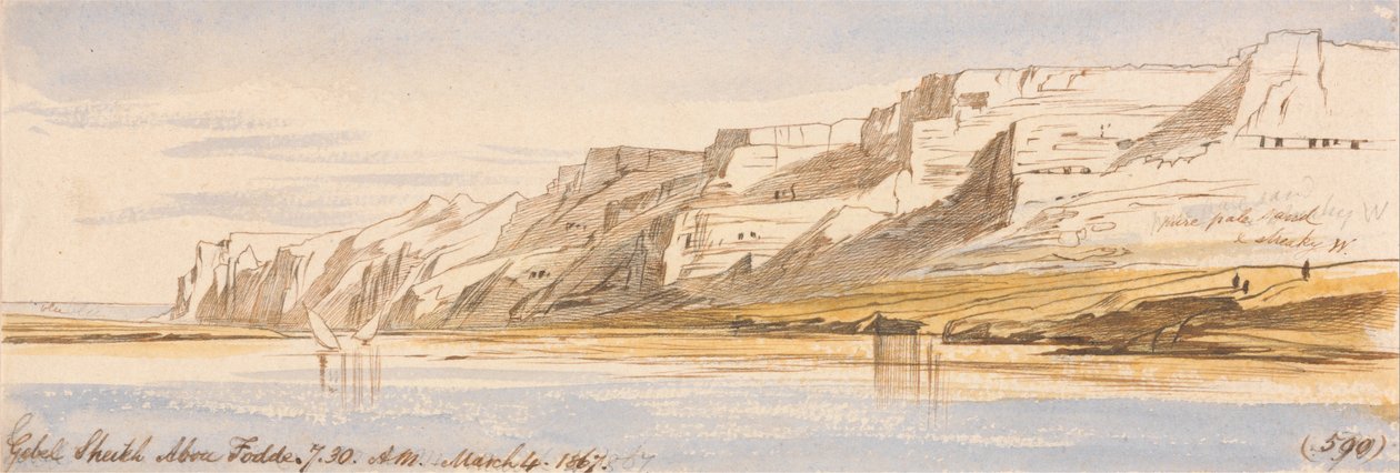 جبل الشيخ أبو فودة ، 7-30 صباحًا ، 4 مارس 1867 (590) بواسطة إدوارد لير