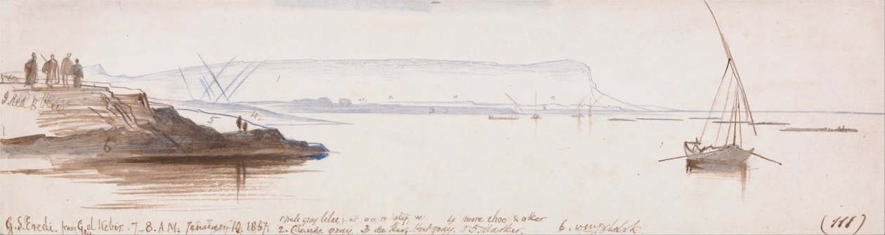 Gebel Sheikh Eredi from Gau el Kebir بواسطة إدوارد لير