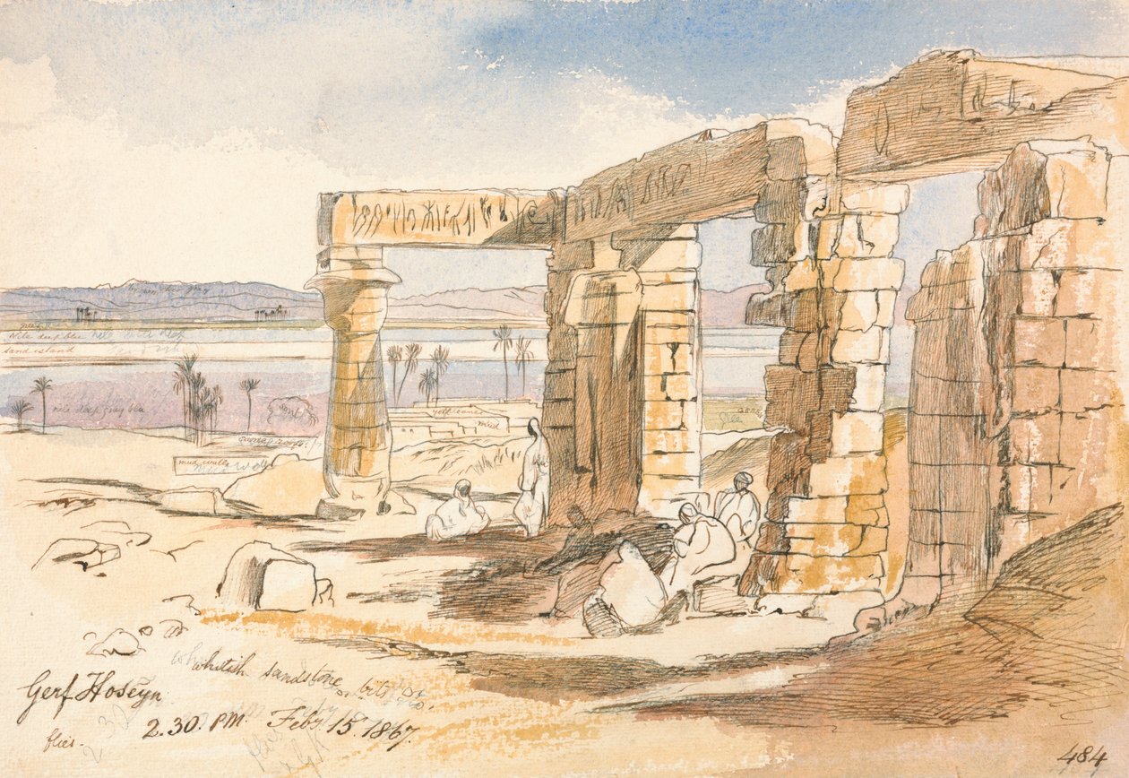 جرف حسين ، 2-30 مساءً ، 15 فبراير 1867 (484) بواسطة إدوارد لير