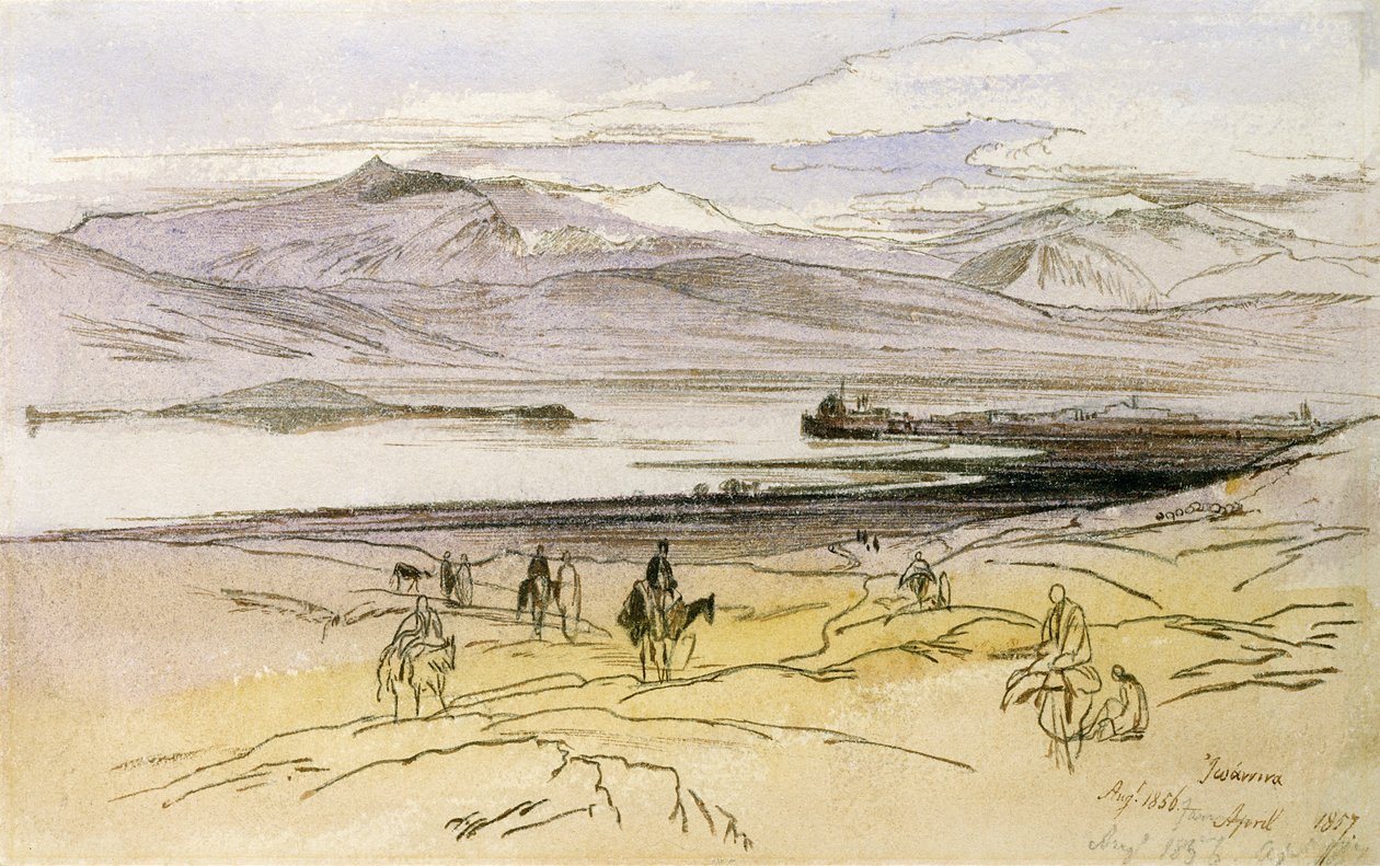 يوانينا ، c.1856 (تلوين ومرحاض على ورق) بواسطة إدوارد لير