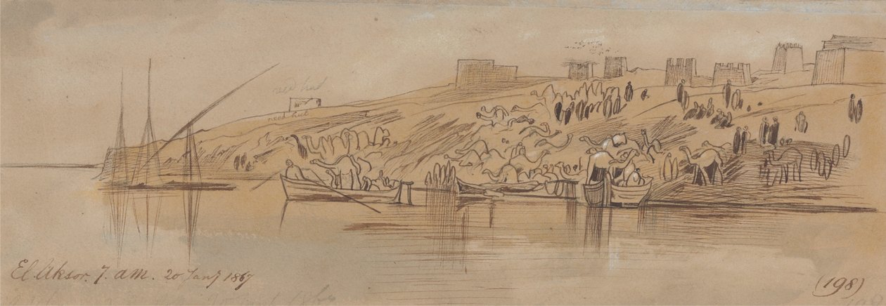 الأقصر ، 7-00 صباحًا ، 20 يناير 1867 (198) بواسطة إدوارد لير