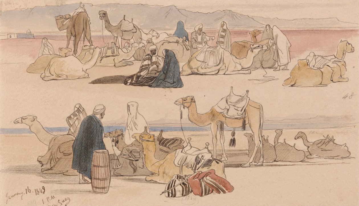 بالقرب من السويس ، 1 مساءً ، 16 يناير 1849 (48) بواسطة إدوارد لير