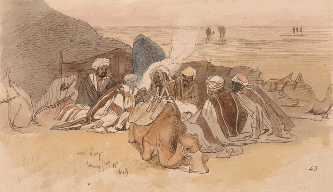 بالقرب من السويس ، مساءً ، 15 يناير 1849 (43) بواسطة إدوارد لير