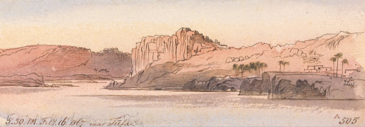 بالقرب من تافا ، 5-50 مساءً ، 16 فبراير 1867 (505 أ) بواسطة إدوارد لير