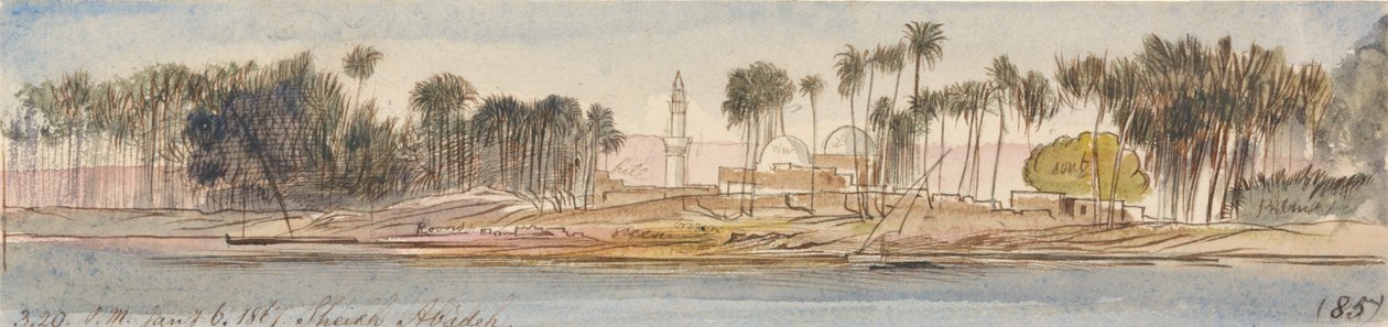 الشيخ عبادة ، 3-20 مساءً ، 6 يناير 1867 (85) بواسطة إدوارد لير