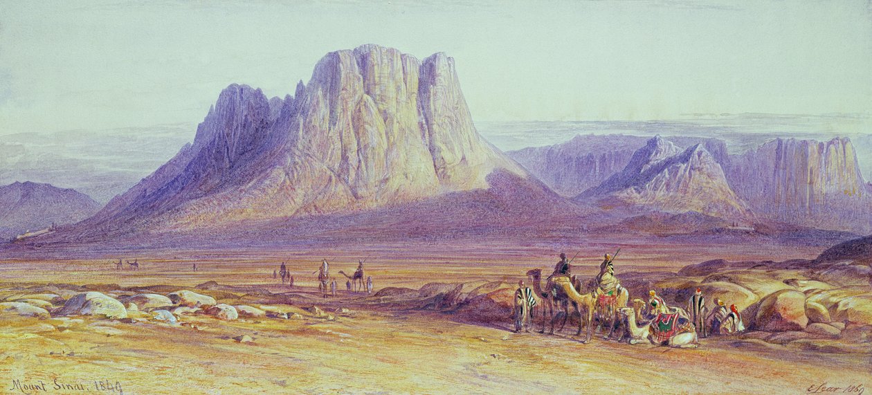 قطار الجمال ، كونديسي ، جبل سيناء ، 1848 بواسطة إدوارد لير