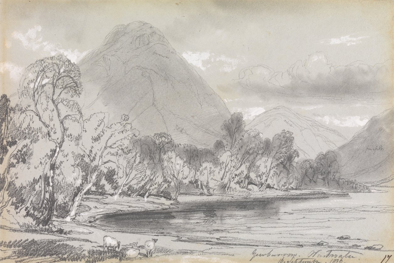 Yewbarrow ، مياه الصرف الصحي ، 16 سبتمبر 1836 بواسطة إدوارد لير