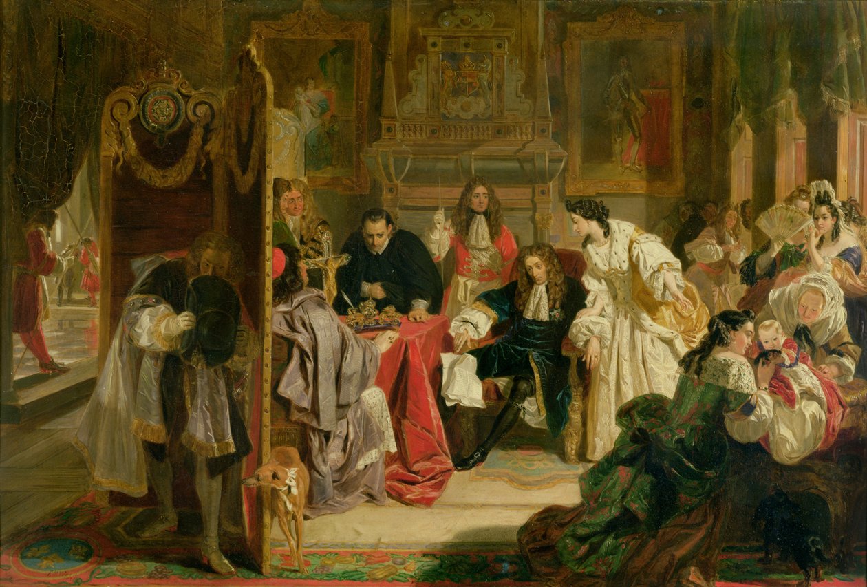 الملك جيمس الثاني (1633-1701) تلقي أخبار هبوط وليام أورانج في 1688 ، 1851 بواسطة إدوارد ماثيو وارد