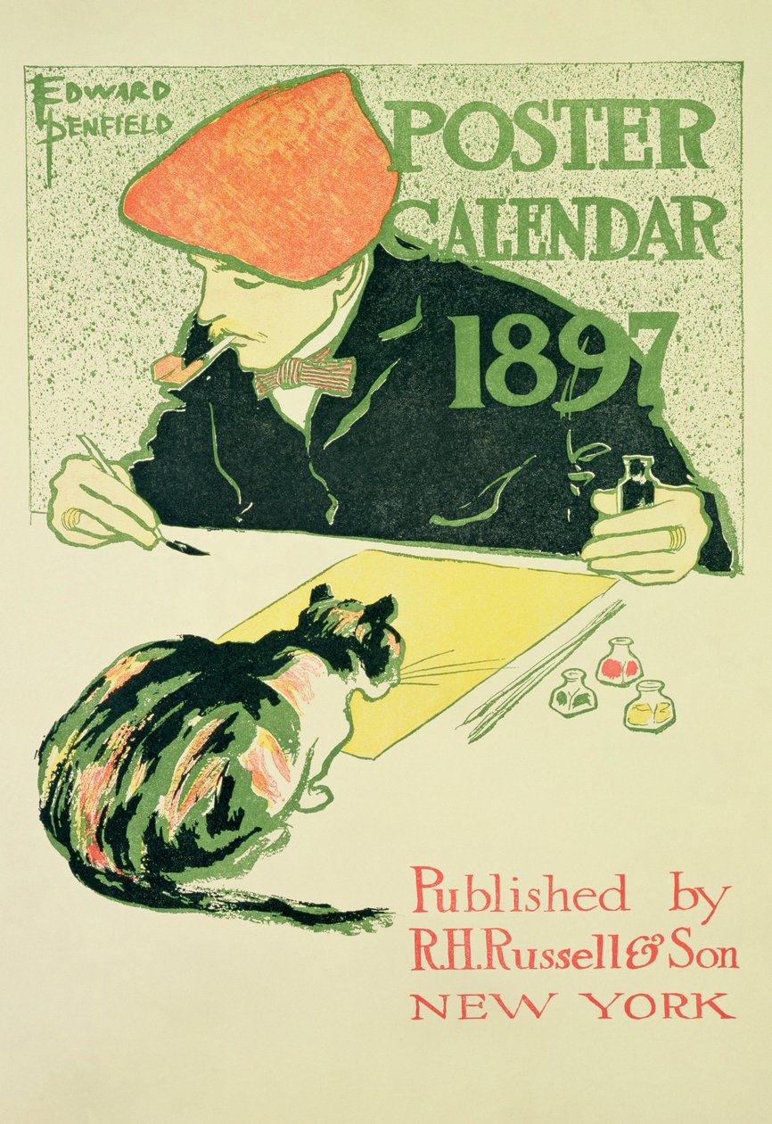 التقويم الملصق ، حانة. بقلم RH Russell and Son ، 1897 بواسطة إدوارد بينفيلد