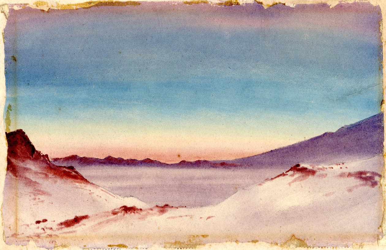 Hut Point from the Gap ، 1901-04 (مرحاض على ورق) بواسطة ادوارد ادريان ويلسون