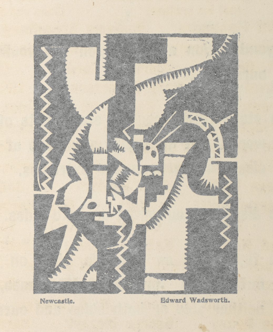 نيوكاسل بواسطة إدوارد وادزورث من بلاست لا. 1، مجلة Vorticist بواسطة إدوارد ألكسندر وادزورث