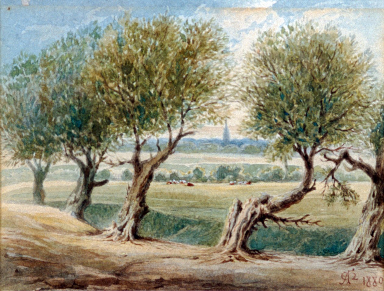 آخر أثر لأسطول النهر ، ... على الجانب الشرقي من طريق فليت ، هامبستيد ، 1880 بواسطة إدوارد آرثر هيفر