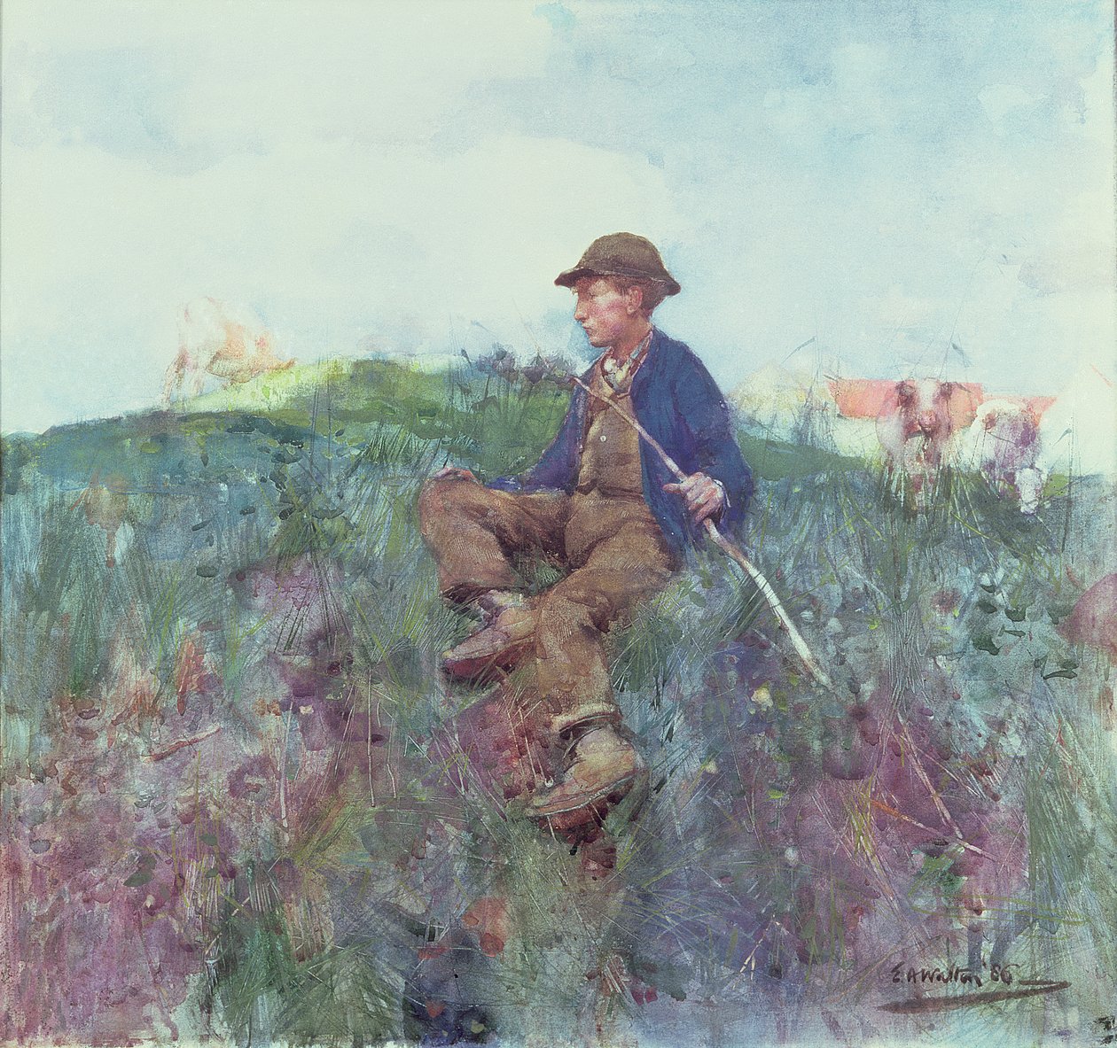 The Herdboy ، 1886 (مرحاض) بواسطة إدوارد آرثر والتون