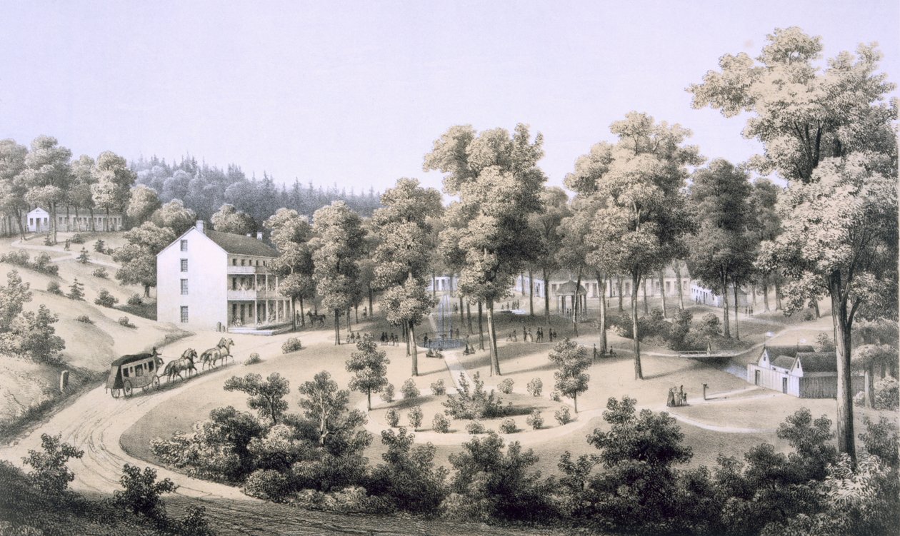 Stribling Springs ، قرية السبا ، أوغوستا كونتري ، 1858 بواسطة إدوارد باير