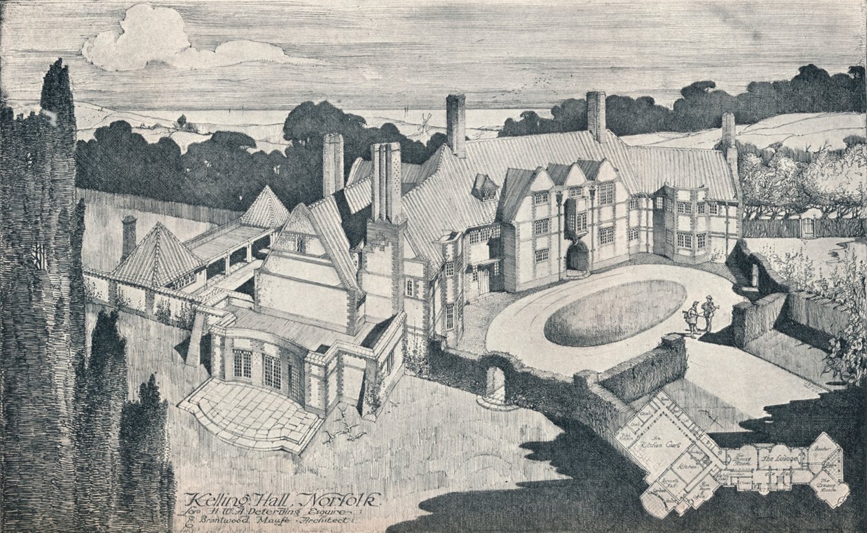 "كيلينج هول ، نورفولك. E Brantwood Maufe، ARIBA، Architect '، c1912 بواسطة إدوارد برانتوود ماوفي