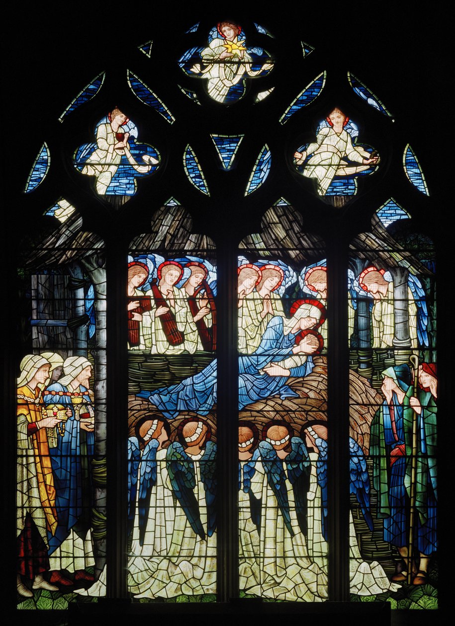 Harwarden ، St Deiniol ، Morris & Co. ، Edward Burne-Jones ، The Nativity ، 1898 بواسطة إدوارد بورن جونز