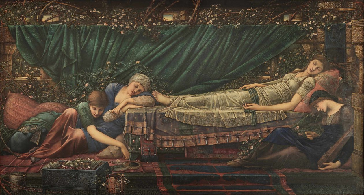 أسطورة براير روز: الجمال النائم ، 1885-1890. بواسطة إدوارد بورن جونز