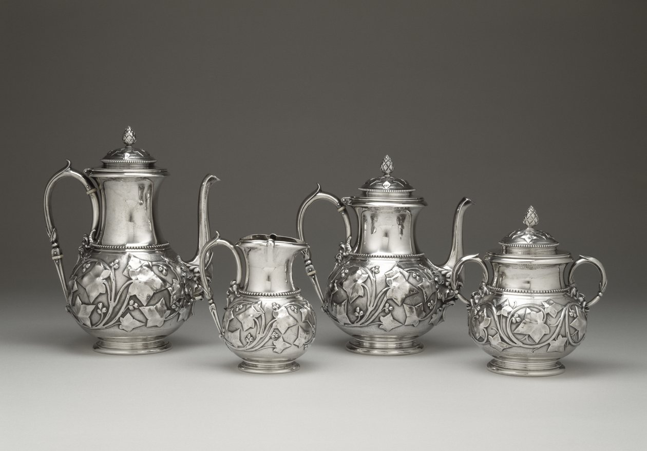 خدمة القهوة والشاي ، ج. 1856-1859 (الفضة والعاج) بواسطة إدوارد تشاندلر مور