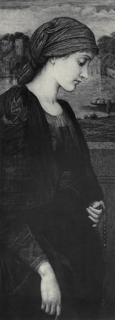 Flame Vestal ، c.1887 (نقوش مطبوعة على ورق) بواسطة إدوارد كولي (بعد) بيرن جونز