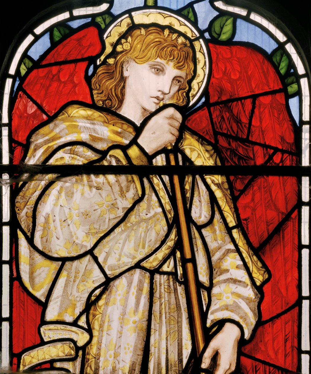 Cheddleton، Morris، Marshall، Faulkner & Co، Edward Burne-Jones، Trumpeting Angel، 1869 بواسطة إدوارد بورن جونز