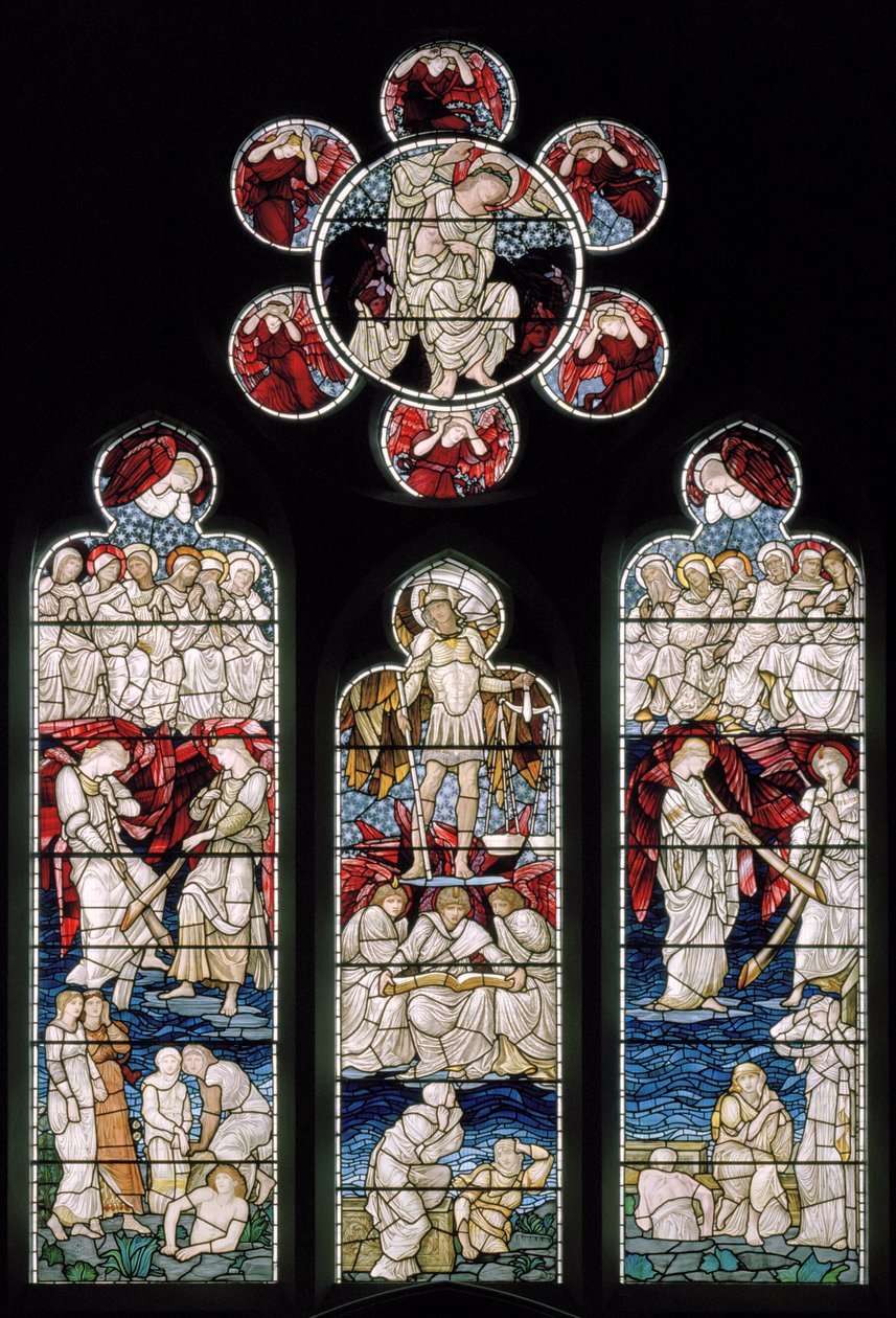 Easthampstead، St Michael & St Mary Magdalen، Morris & Co.، Edward Burne-Jones، The Last Judgement، St Michael، 1876 بواسطة إدوارد بورن جونز