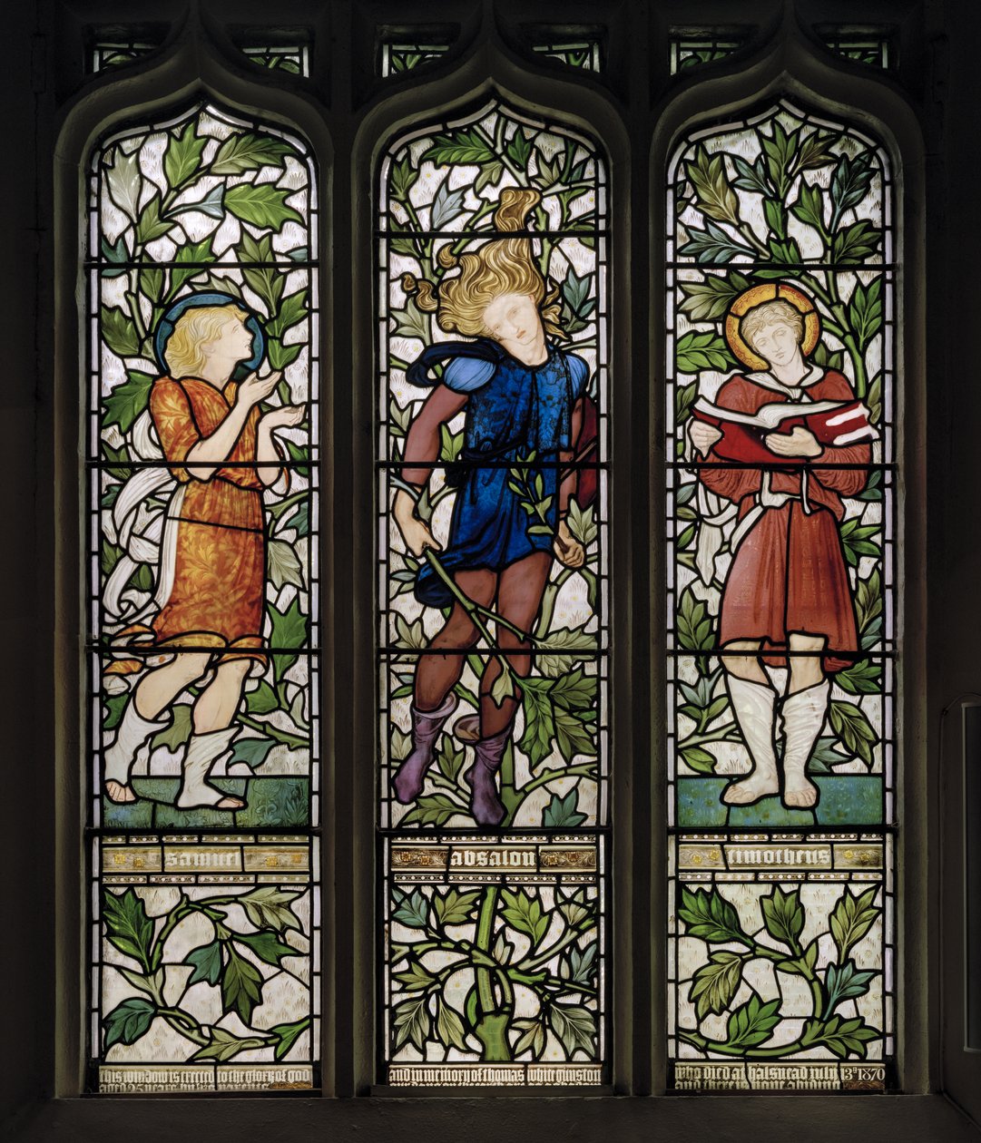 Knotty Ash ، St John The Evangelist ، Morris Marshall & Faulkner & Co ، Edward Burne-Jones ، Samuel ، Absalom & Timothy ، 1872 بواسطة إدوارد بورن جونز