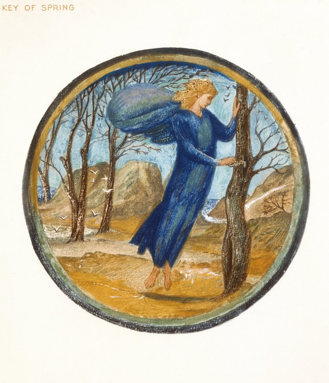 كتاب الزهور: الحادي عشر. مفتاح الربيع ، 1905 (ليثو مع غواش على ورق) بواسطة إدوارد بورن جونز