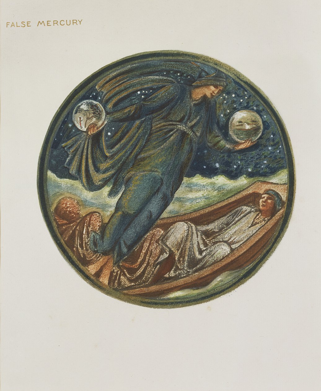 كتاب الزهور: XXXVI. False Mercury، 1905 (litho with gouache on paper) بواسطة إدوارد بورن جونز