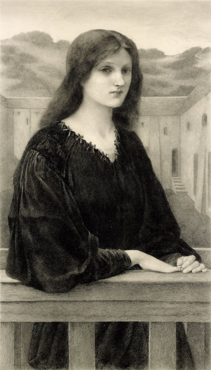 Vespertina Quies ، محفورة من قبل Emile Boilvin (1845-1899) حانة. آرثر توث وأولاده ، 1897 بواسطة إدوارد كولي بعد برن جونز