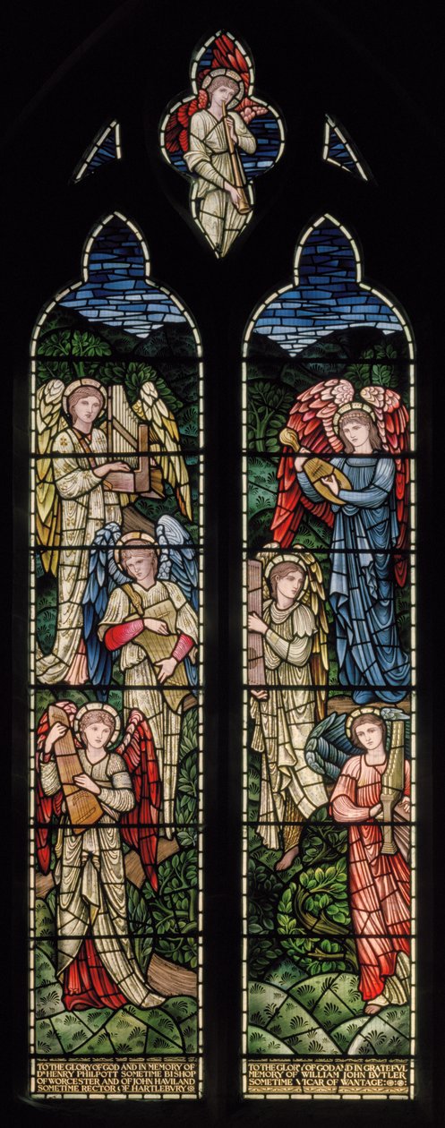 Wilden ، All Saints ، Morris & Co. ، Edward Burne-Jones ، John Henry Dearle (1859-1932) ، Angels Of Paradise ، Angel Musicians ، 1902-1914 ، لويزا ، ألفريد ، بالدوينز ، رئيس الوزراء ، الميثودي ، الأسياد بواسطة إدوارد كولي وديلي بيرن جونز