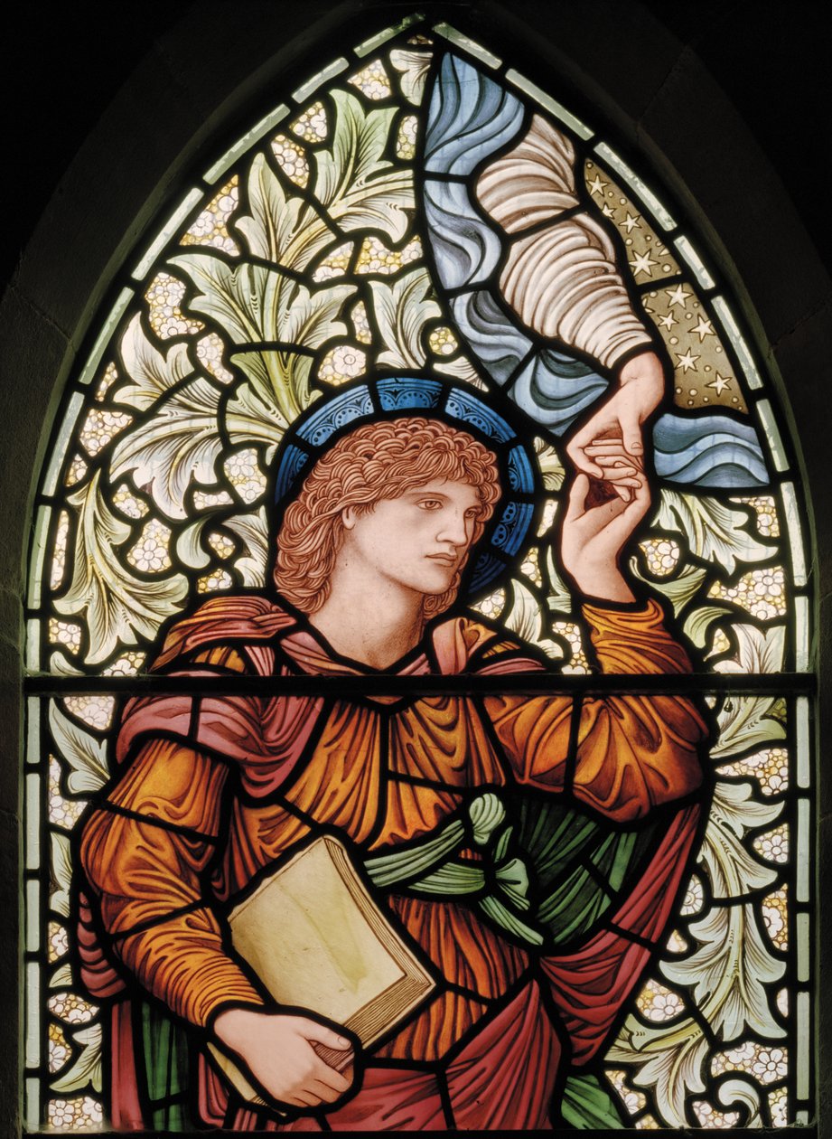 Wilden، All Saints، Morris & Co.، Edward Burne-Jones، John Henry Dearle (1859-1932)، Enoch، detail، 1902-1914، Louisa، Alfred، The Baldwins، Prime Minister، Methodist، Worcestershire، Arts & Crafts، ص بواسطة إدوارد كولي وديلي بيرن جونز