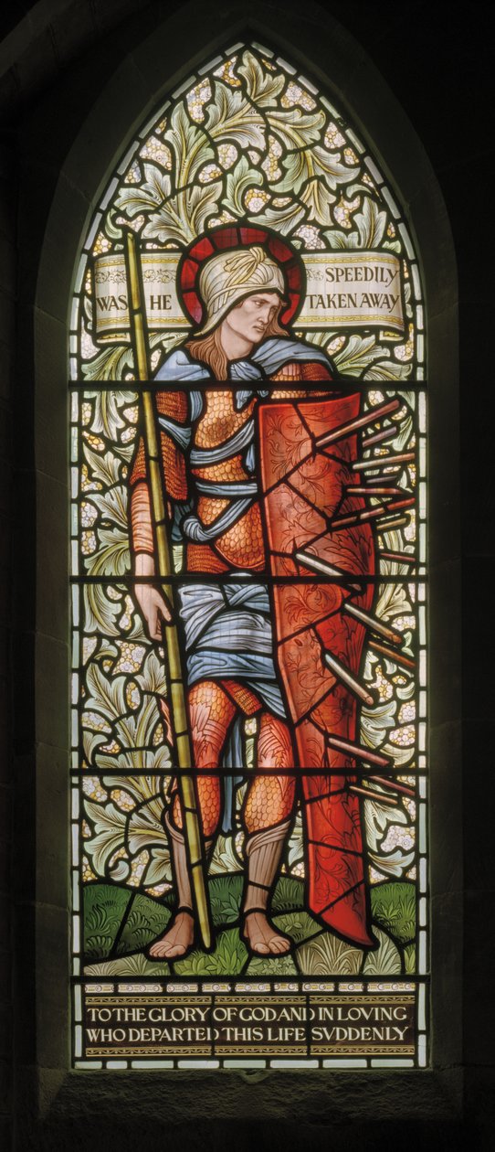 Wilden ، All Saints ، Morris & Co. ، Edward Burne-Jones ، John Henry Dearle (1859-1932) ، Fortitude ، 1902-1914 ، Louisa ، Alfred ، The Baldwins ، رئيس الوزراء ، الميثودي ، Worcestershire ، Arts & Crafts ، Rudya بواسطة إدوارد كولي وديلي بيرن جونز