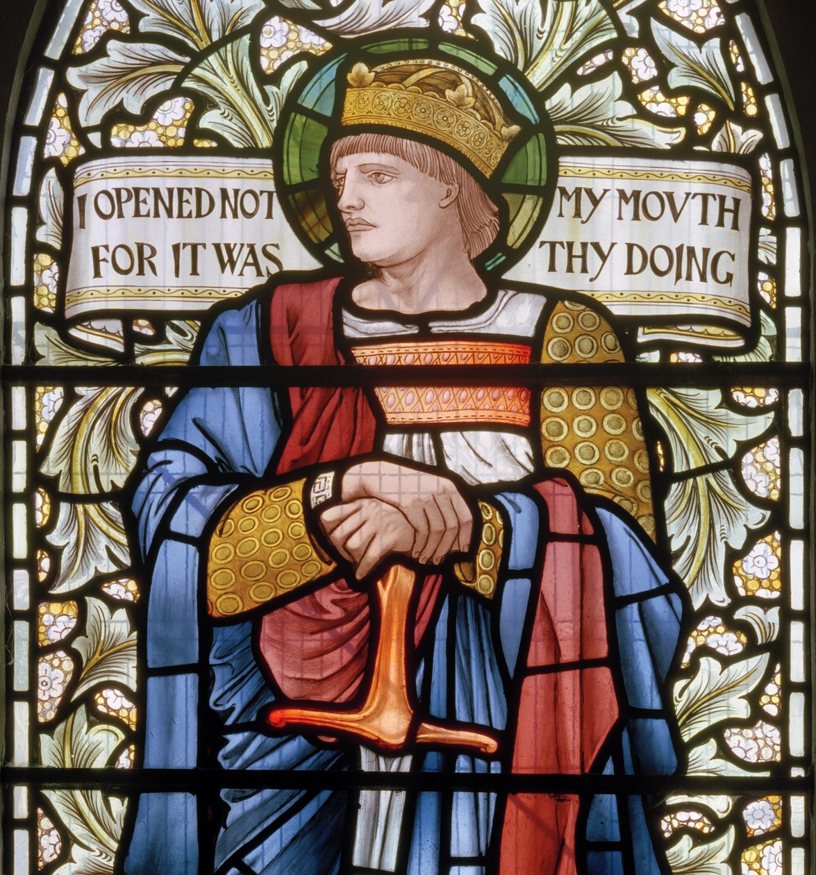 Wilden ، All Saints ، Morris & Co. ، Edward Burne-Jones ، John Henry Dearle (1859-1932) ، King Ethelbert ، التفاصيل ، 1902-1914 ، Louisa ، Alfred ، The Baldwins ، رئيس الوزراء ، الميثودي ، Worcestershire ، Arts & بواسطة إدوارد كولي وديلي بيرن جونز