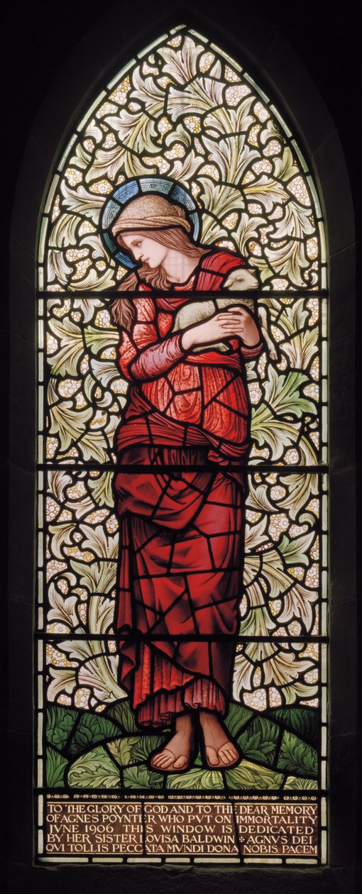 Wilden ، All Saints ، Morris & Co. ، Edward Burne-Jones ، John Henry Dearle (1859-1932) ، St Agnes ، 1902-1914 ، Louisa ، Alfred ، The Baldwins ، رئيس الوزراء ، الميثودي ، Worcestershire ، Arts & Crafts ، Rudyar بواسطة إدوارد كولي وديلي بيرن جونز