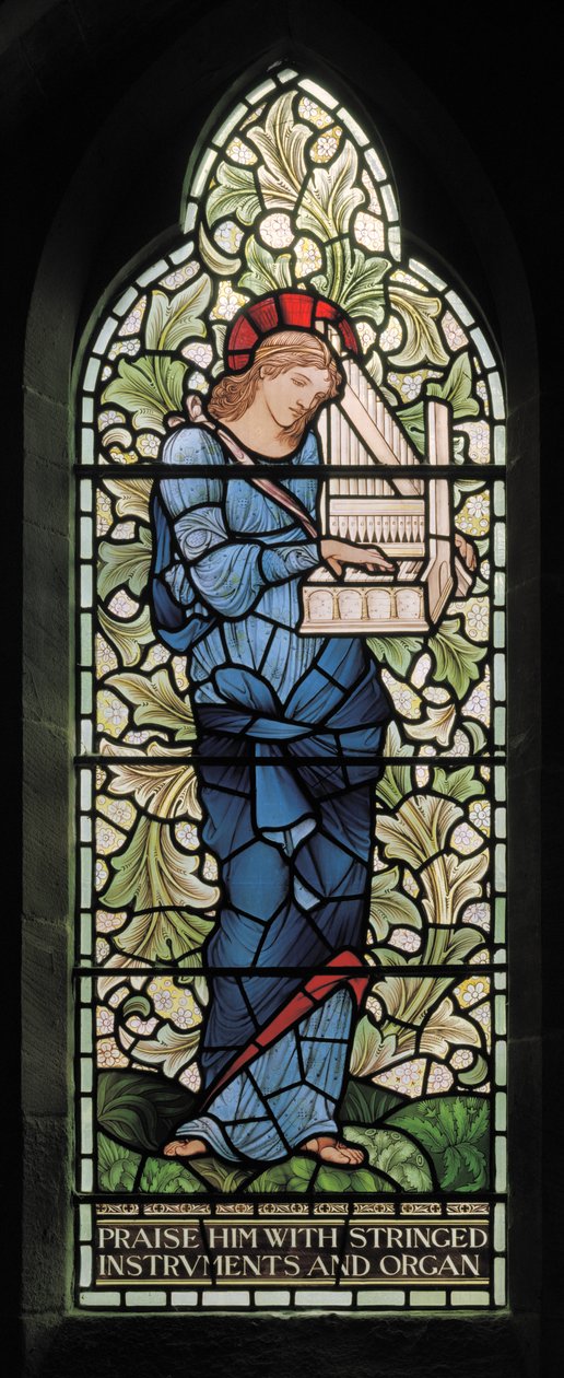 Wilden ، All Saints ، Morris & Co. ، Edward Burne-Jones ، John Henry Dearle (1859-1932) ، St Cecilia ، 1902-1914 ، Louisa ، Alfred ، The Baldwins ، رئيس الوزراء ، الميثودي ، Worcestershire ، Arts & Crafts ، Rudy بواسطة إدوارد كولي وديلي بيرن جونز