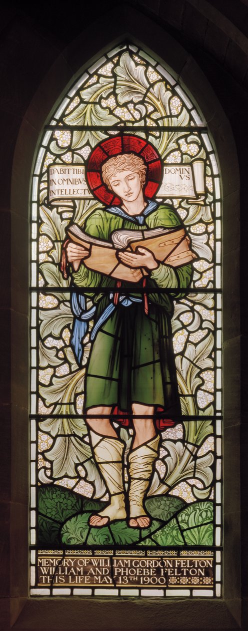 Wilden ، All Saints ، Morris & Co. ، Edward Burne-Jones ، John Henry Dearle (1859-1932) ، Timothy ، 1902-1914 ، Louisa ، Alfred ، The Baldwins ، رئيس الوزراء ، الميثودي ، Worcestershire ، Arts & Crafts ، Rudyard بواسطة إدوارد كولي وديلي بيرن جونز